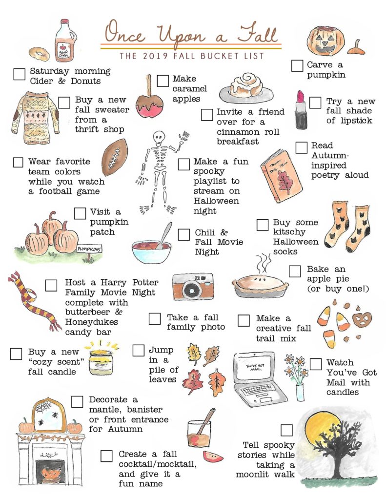 The Official 2019 Fall Bucket List Enjoying The Small Things